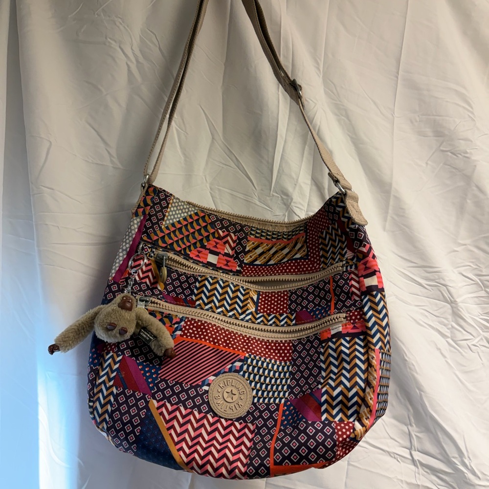Kipling Multicolor Geometric Crossbody Bag